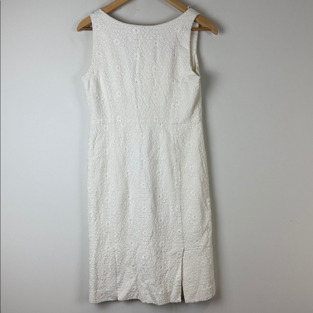Club Monaco Ivory Floral Midi Dress Size 4 - Picture 4 of 7